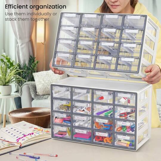 Arteza® Gray Drawer Stackable Storage Cabinet
